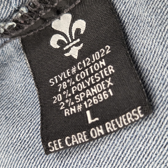 ​Love Culture Artistic Hand-Painted & Rhinestone Embellished Denim Vest - L - Picture 10 of 12